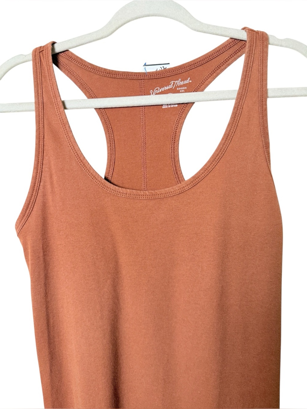 Universal Thread Medium Brown Ribbed Racerback Tank - Picture 2 of 4